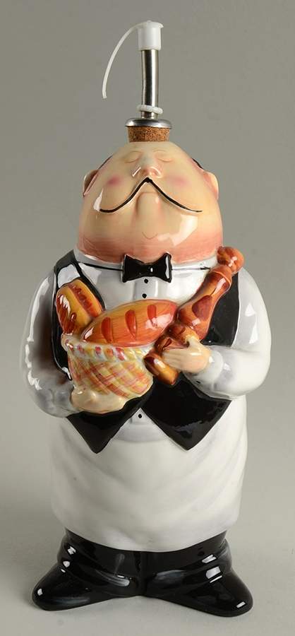 Dinner Is Served Figural Oil Jar & Drizzle Spout by Certified International-1