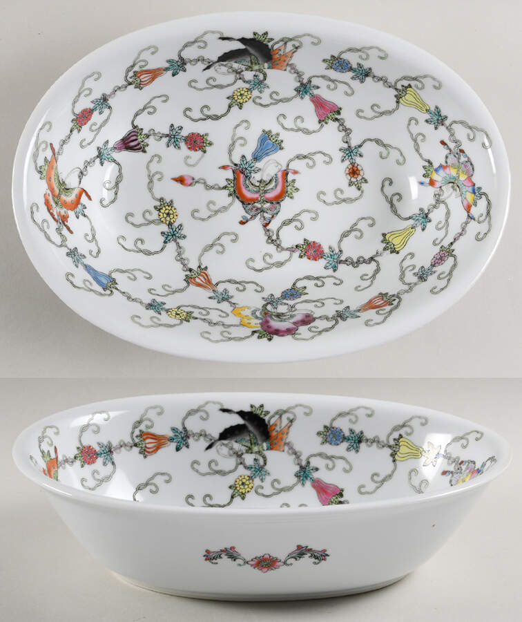 CX210 10" Oval Vegetable Bowl by China (Made in China)-1