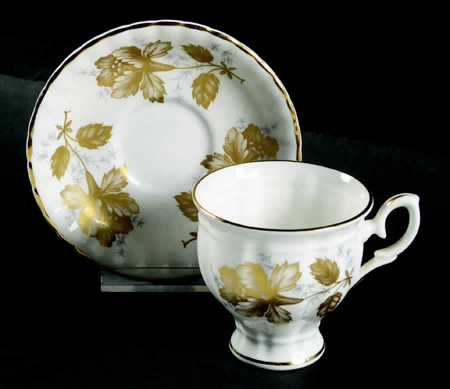 Crs118 Footed Demitasse Cup & Saucer Set by Crown Staffordshire-1