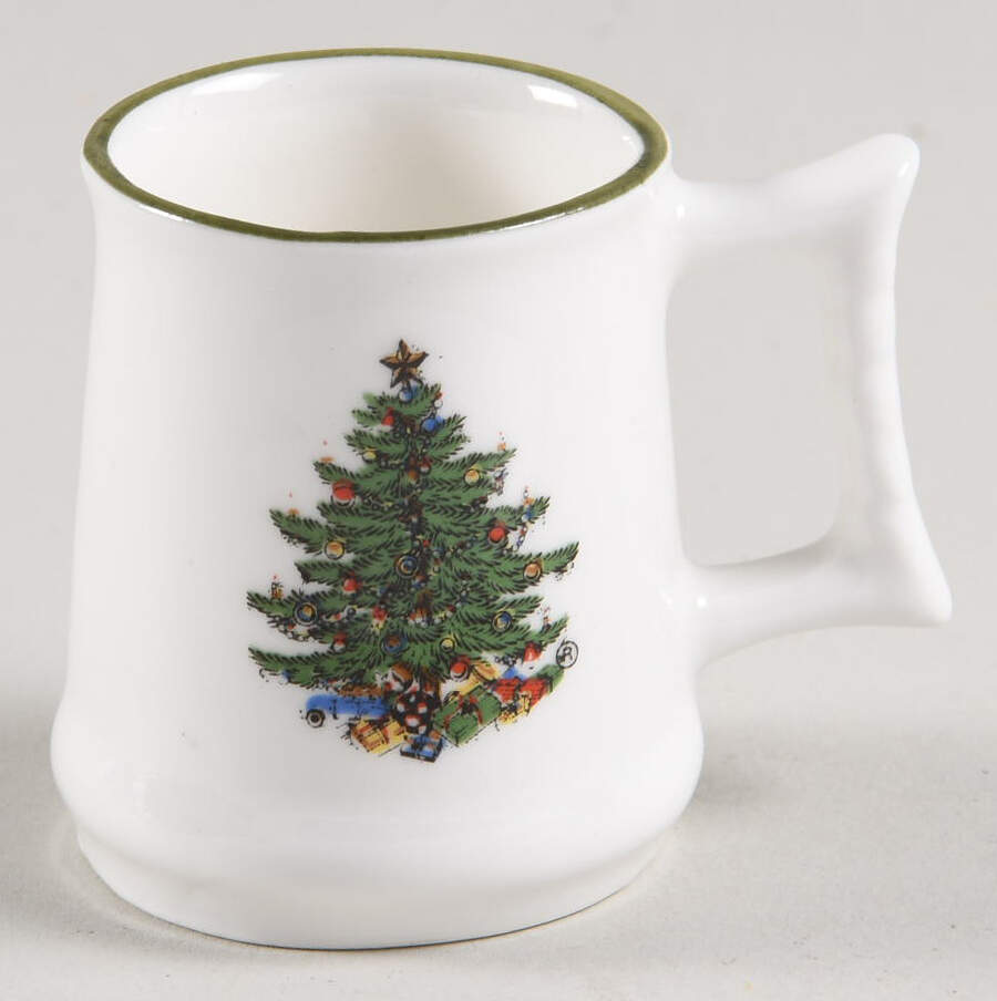 Christmas Tree (Narrow Green Band, White) Toy Tankard by Cuthbertson-1