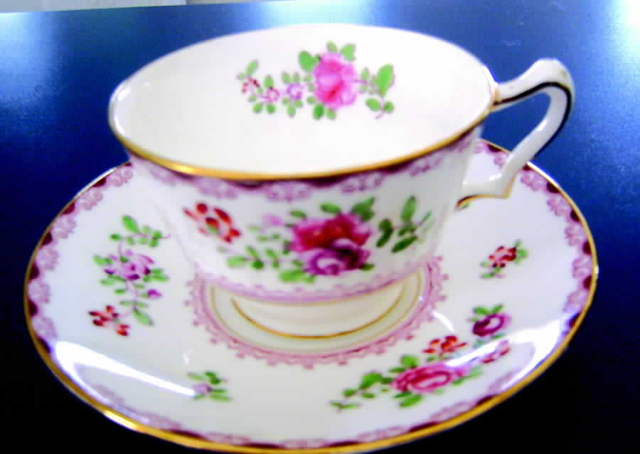 F5782 Footed Cup & Saucer Set by Crown Staffordshire-1