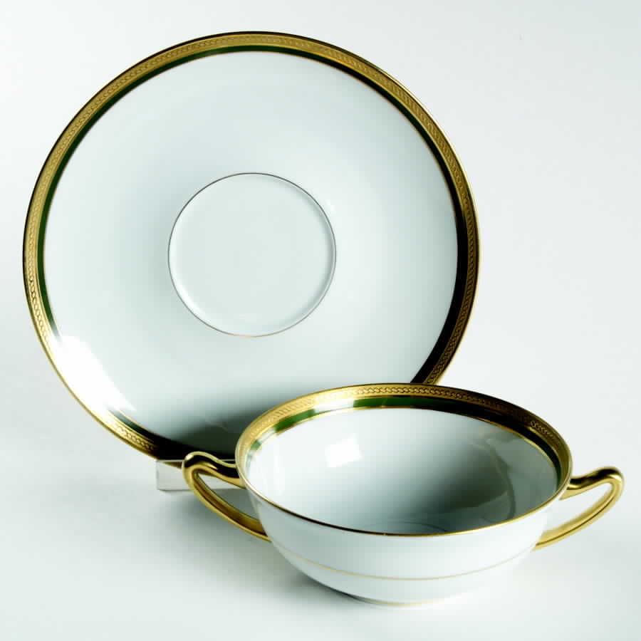 Chf983 Flat Cream Soup Bowl & Saucer Set by Charles Field Haviland-1