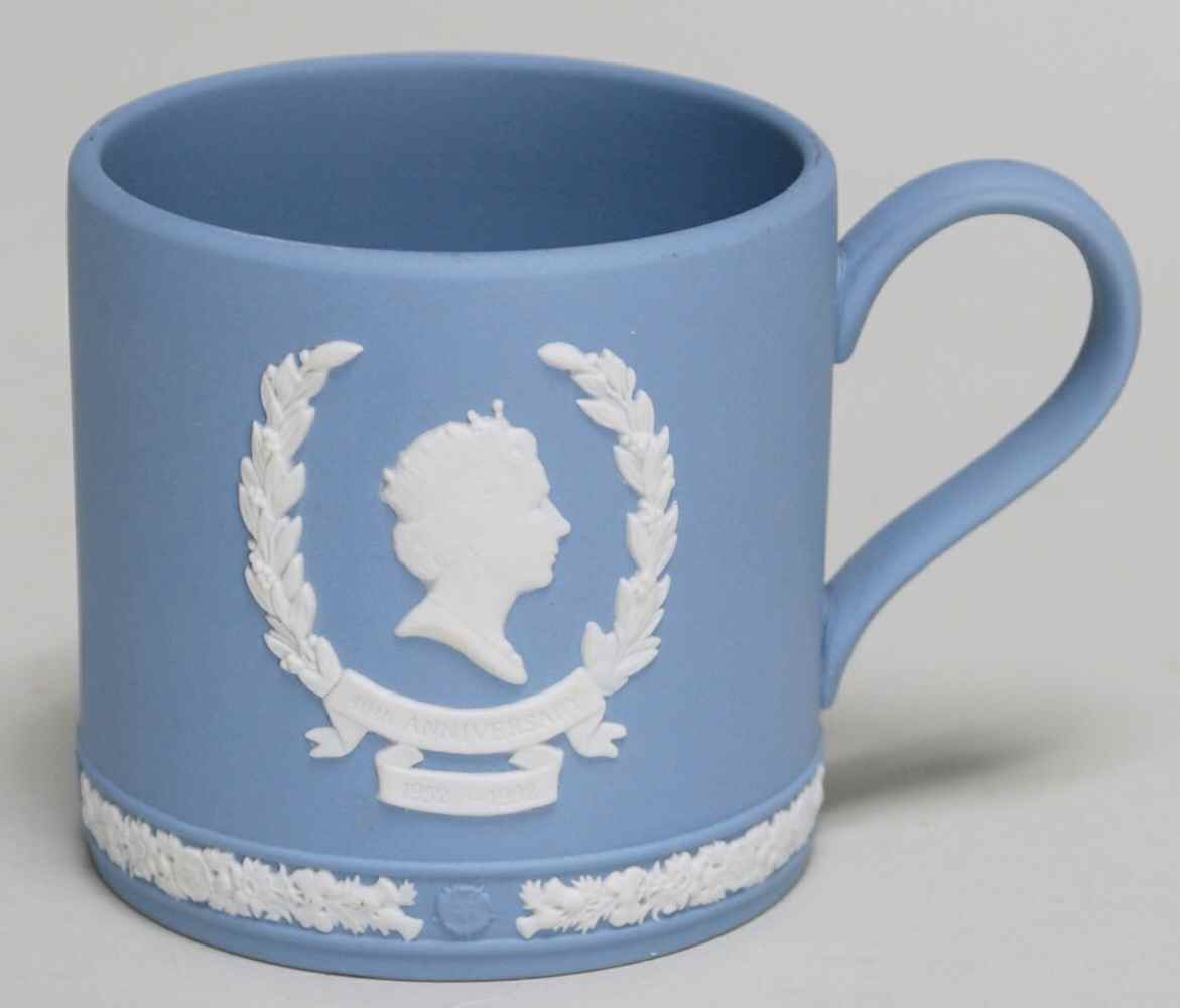 Queen Elizabeth II on Lavender Jasperware Mug by Wedgwood-1
