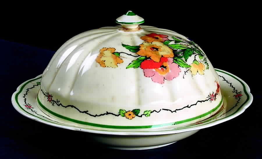 13418 Muffin Dish & Lid by Crown Staffordshire-1