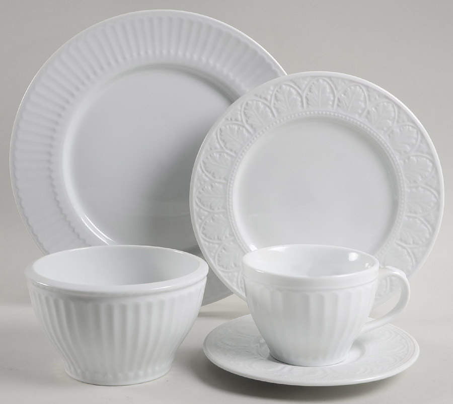 Parthenon White 5 Piece Place Setting by Coventry (PTS)-1