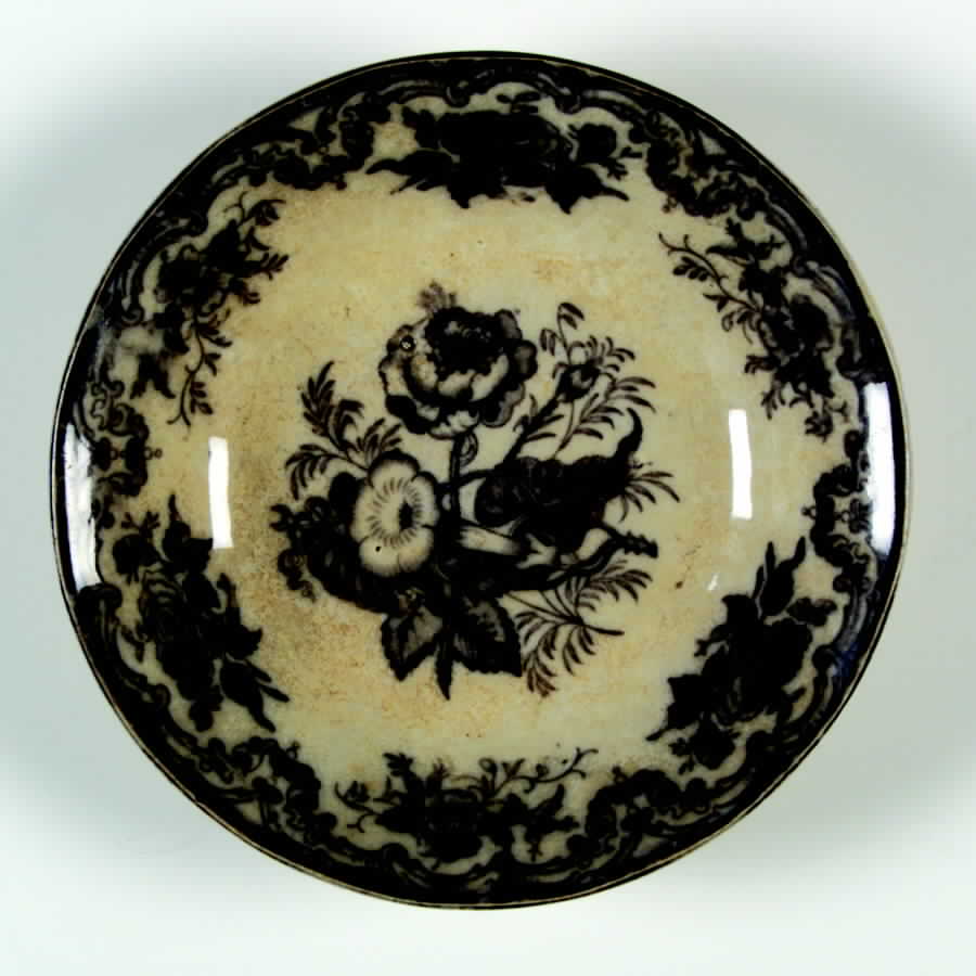 Rose Black Saucer by Edward Challinor-1