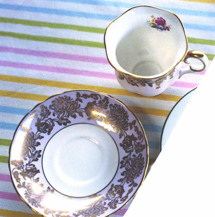 B1090 Flat Cup & Saucer Set by Crown Staffordshire-1