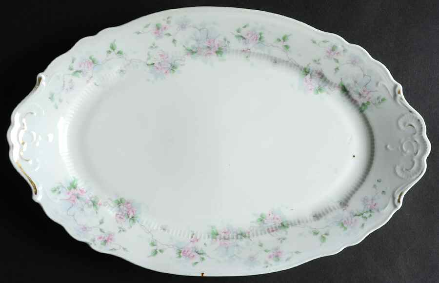 1564 13" Oval Serving Platter by Imperial China Austria-1