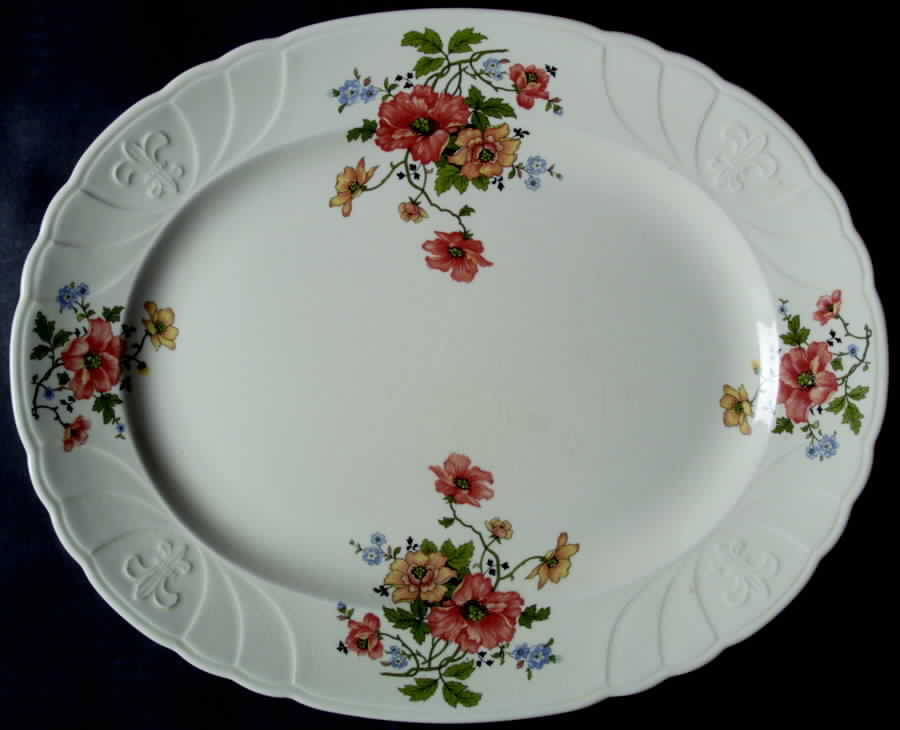 Crp130 14" Oval Serving Platter by Crown Potteries-1