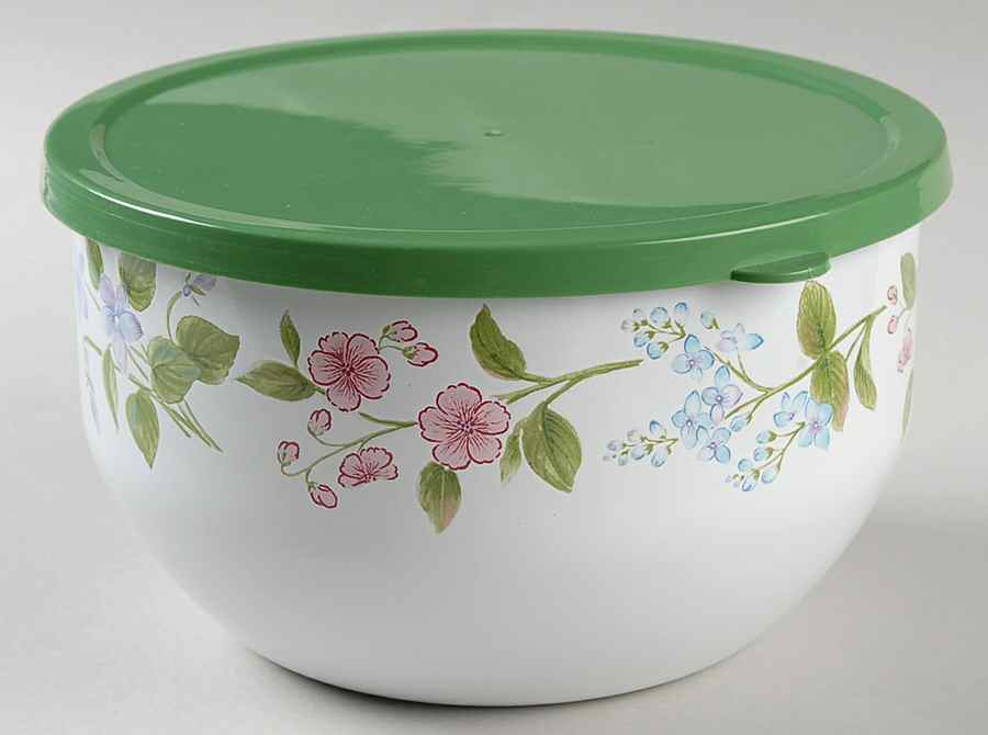 Delicate Array (Corelle) 7" Metal Bowl & Plastic Lid by Corning Corelle-1