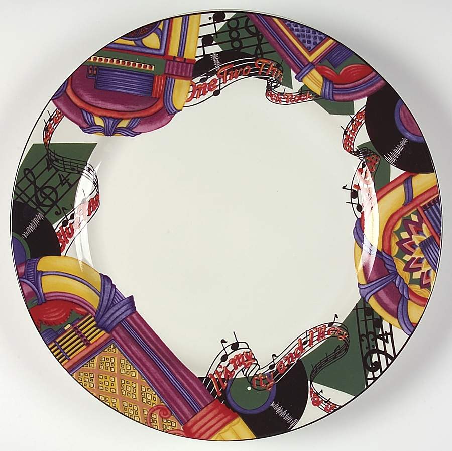 Jukebox Dinner Plate by Century China-1