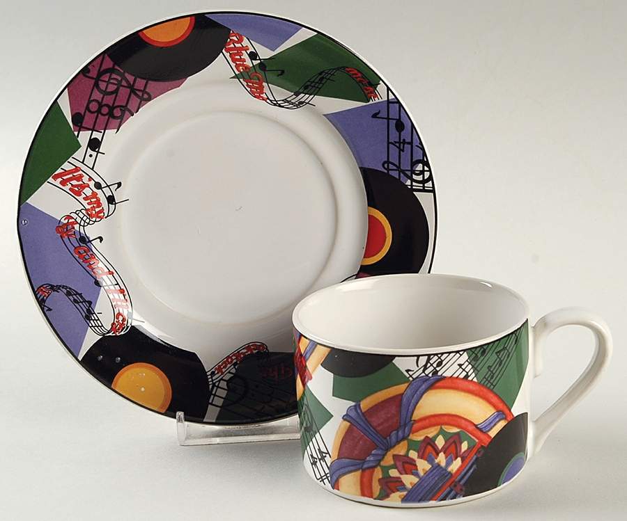 Jukebox Flat Cup & Saucer Set by Century China-1