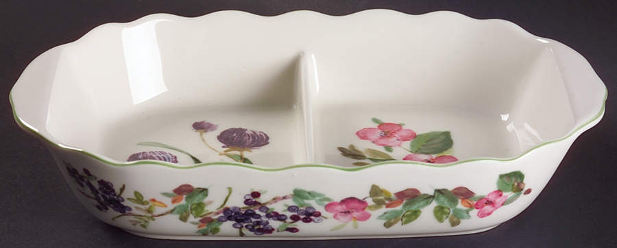 Wild Flowers 11" Oval Divided Vegetable Bowl by Charter Club-1