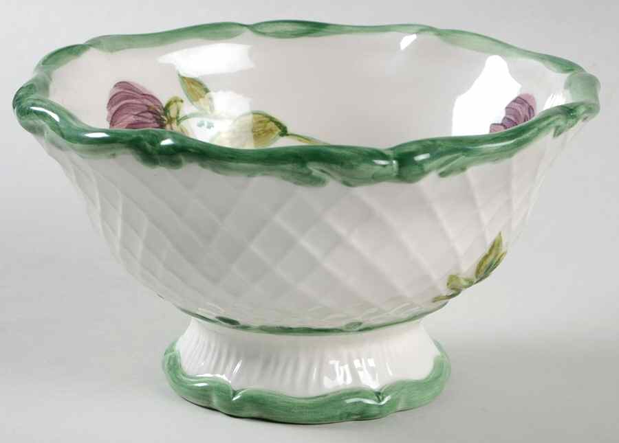 Wild Flowers Sculptured Pedestal Bowl by Charter Club-1