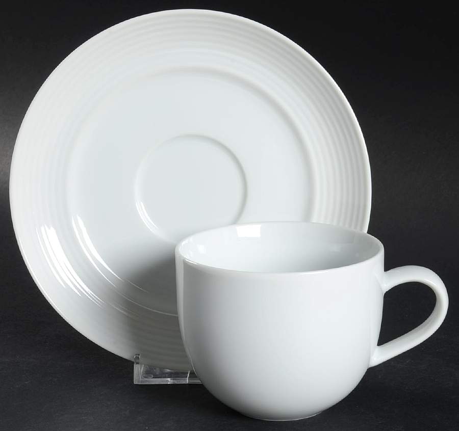 Strata Flat Cup & Saucer Set by Crate & Barrel-1