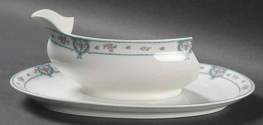 CHF1005 Gravy Boat with Attached Underplate by Charles Field Haviland-1