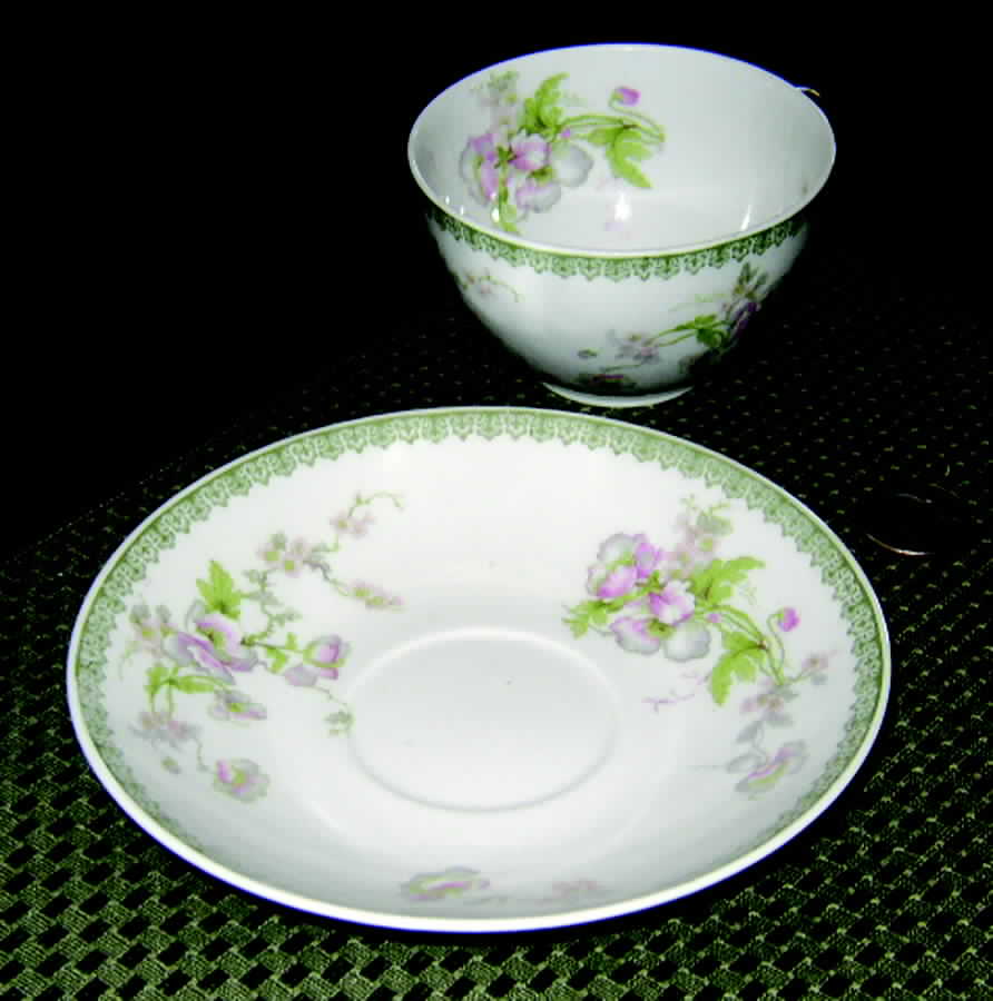 CHF1006 Flat Cup & Saucer Set by Charles Field Haviland-1