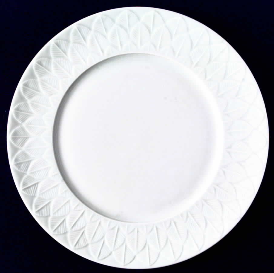 Feuilles White (Blanc) Dinner Plate by Jean Louis Coquet-1
