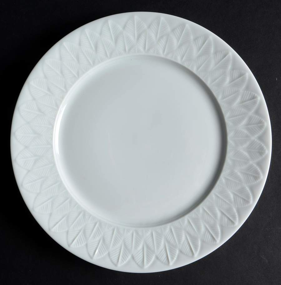Feuilles White (Blanc) Salad/Dessert Plate by Jean Louis Coquet-1