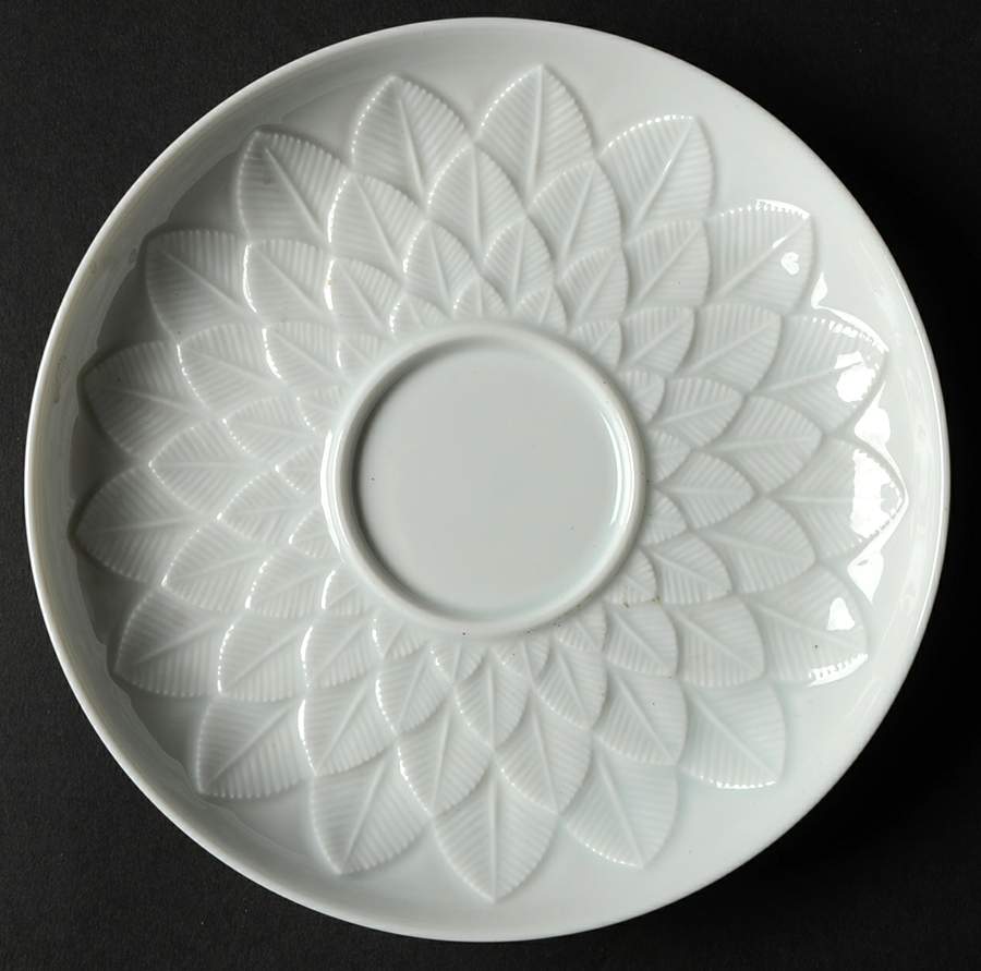 Feuilles White (Blanc) Saucer by Jean Louis Coquet-1