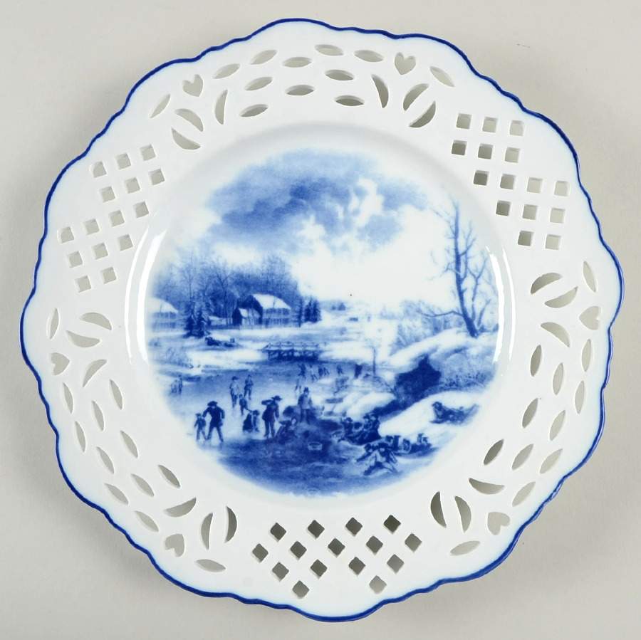 Blue And White Wall Plate by Cracker Barrel-1