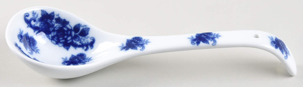 Blue And White Tureen Ladle by Cracker Barrel-1