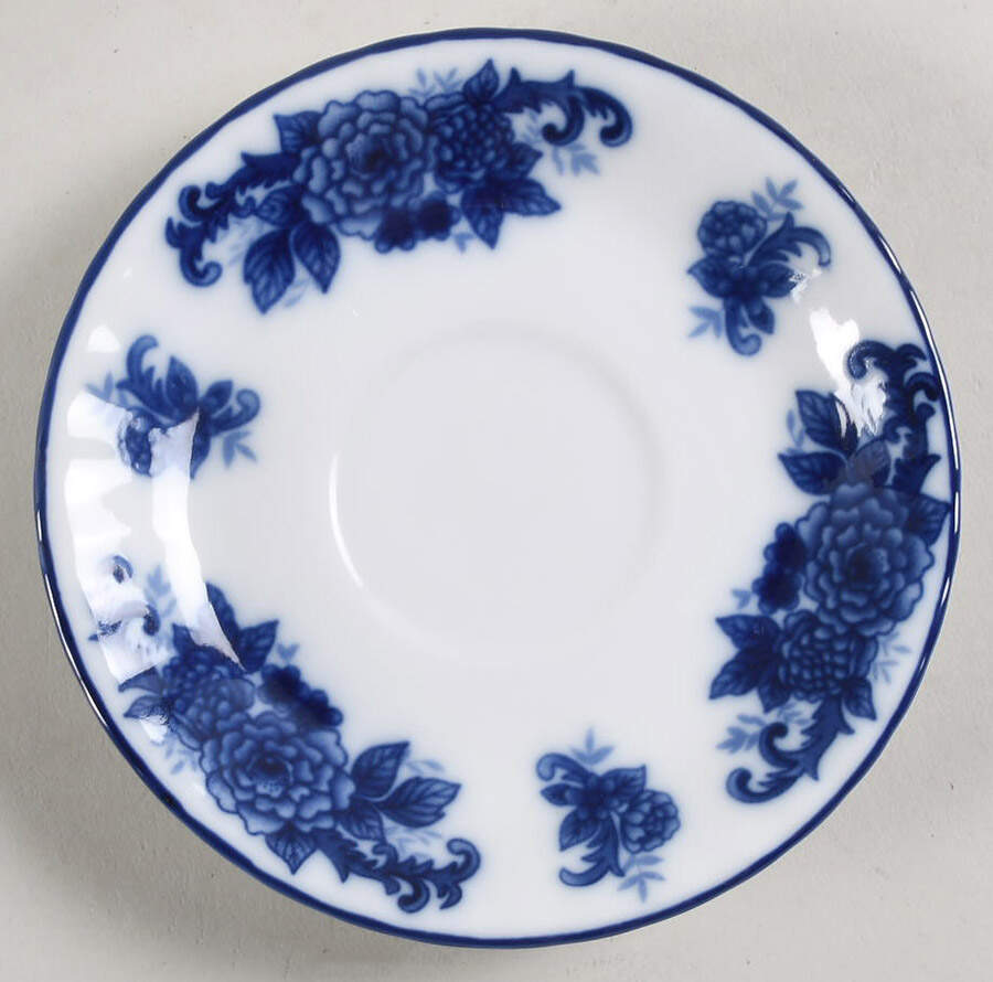 Blue And White Saucer for Footed Cup by Cracker Barrel-1