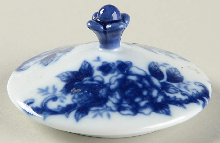 Blue And White Lid for Sugar Bowl by Cracker Barrel-1