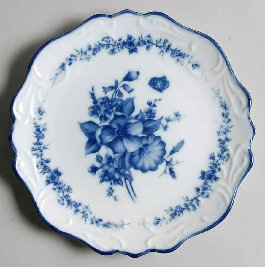 Blue And White Coupe Salad Plate by Cracker Barrel-1