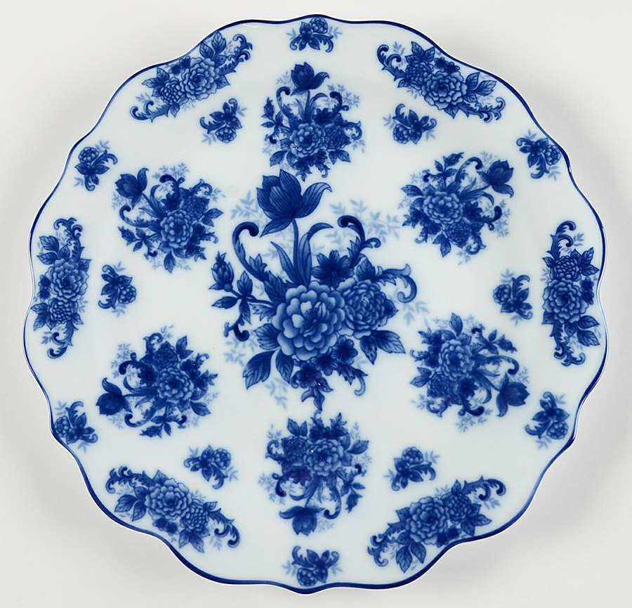 Blue And White 12" Chop Plate (Round Platter) by Cracker Barrel-1