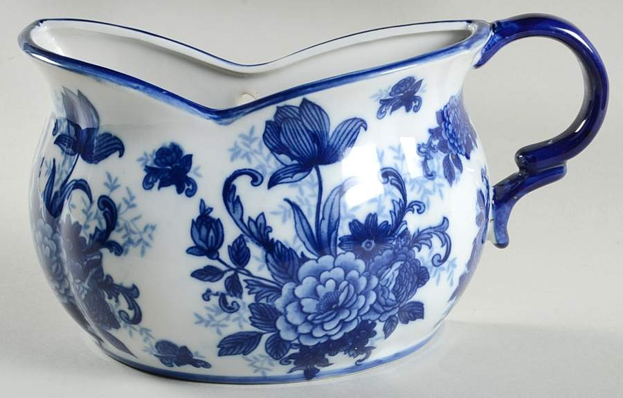 Blue And White Wall Pocket Vase by Cracker Barrel-1