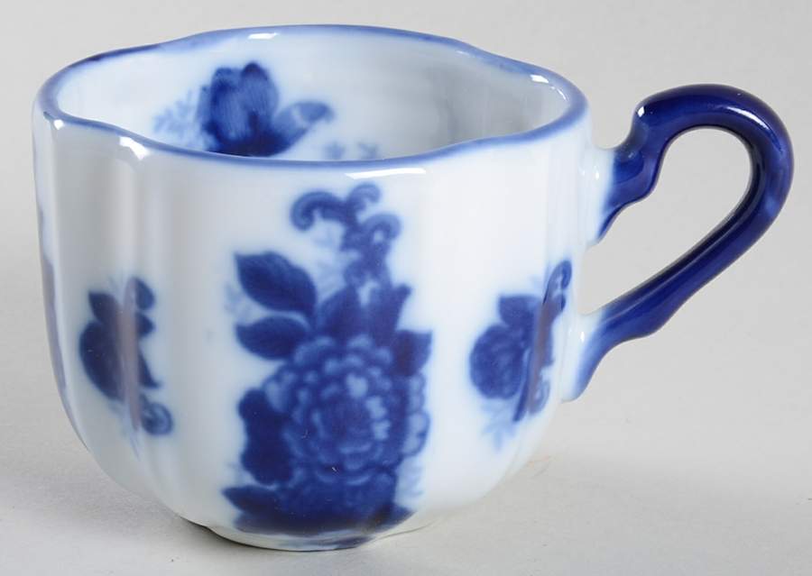 Blue And White Flat Cup by Cracker Barrel-1