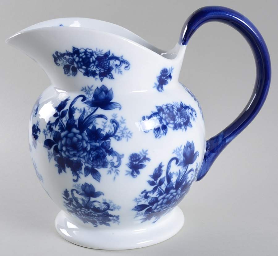 Blue And White 80 Oz Pitcher by Cracker Barrel-1
