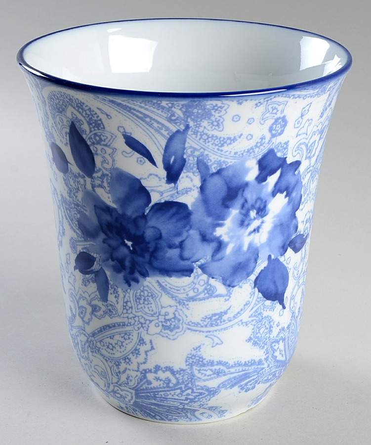 Blue And White Utensil Holder by Cracker Barrel-1