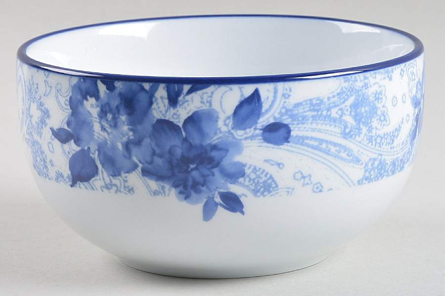 Blue And White Soup/Cereal Bowl by Cracker Barrel-1