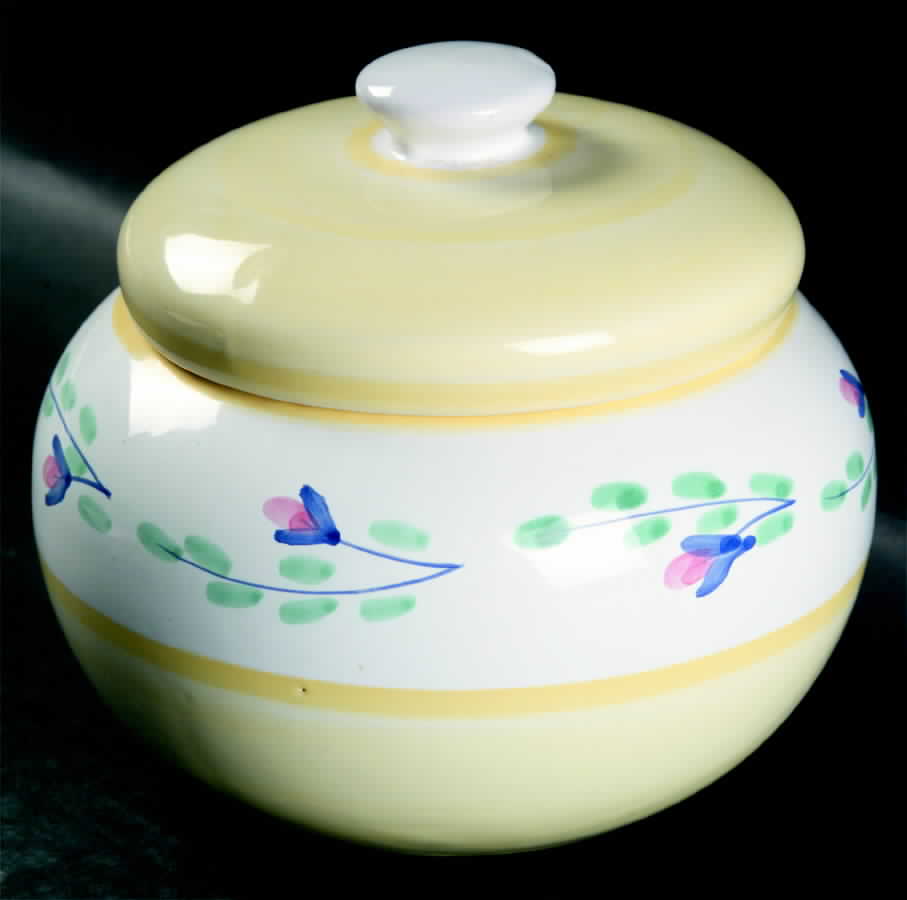 Yellow Garland Candy Box & Lid by Caleca-1