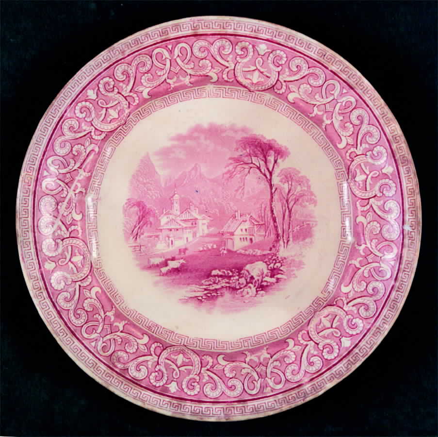 Dora Pink Luncheon Plate by Edward Challinor-1