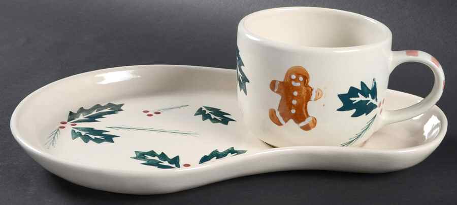 Gingerbread Snack Plate & Cup Set by Cook's Bazaar-1