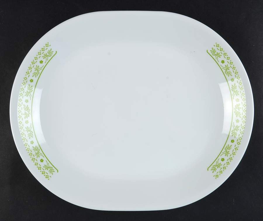 Honeydew (Coupe, Corelle) 12" Oval Serving Platter by Corning Corelle-1
