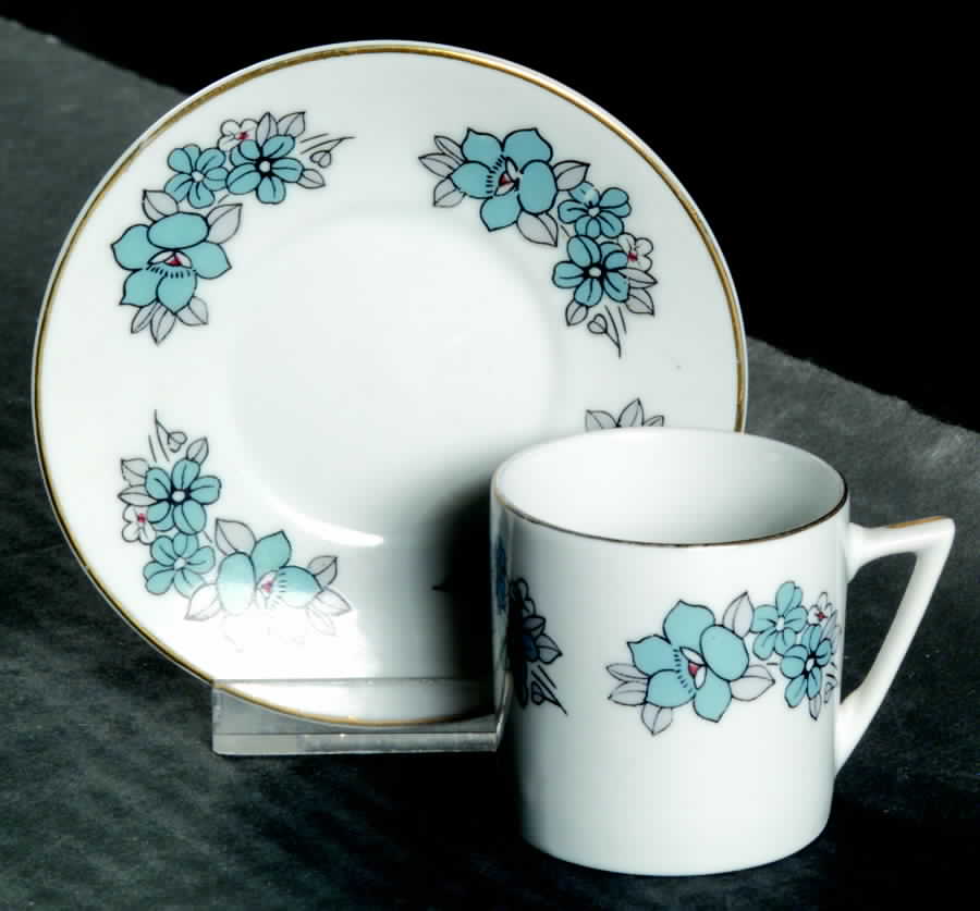 CX238 Flat Demitasse Cup & Saucer Set by China (Made in China)-1
