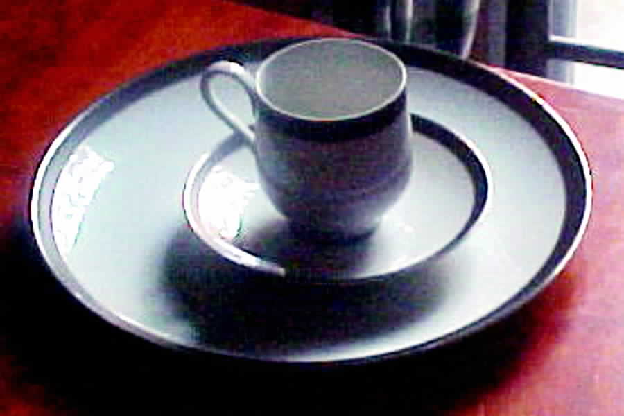 Satin Mist Footed Cup & Saucer Set by Carriage House-1