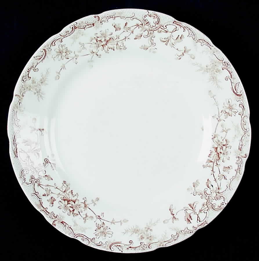 Star (Brown) Luncheon Plate by Clementson Bros-1