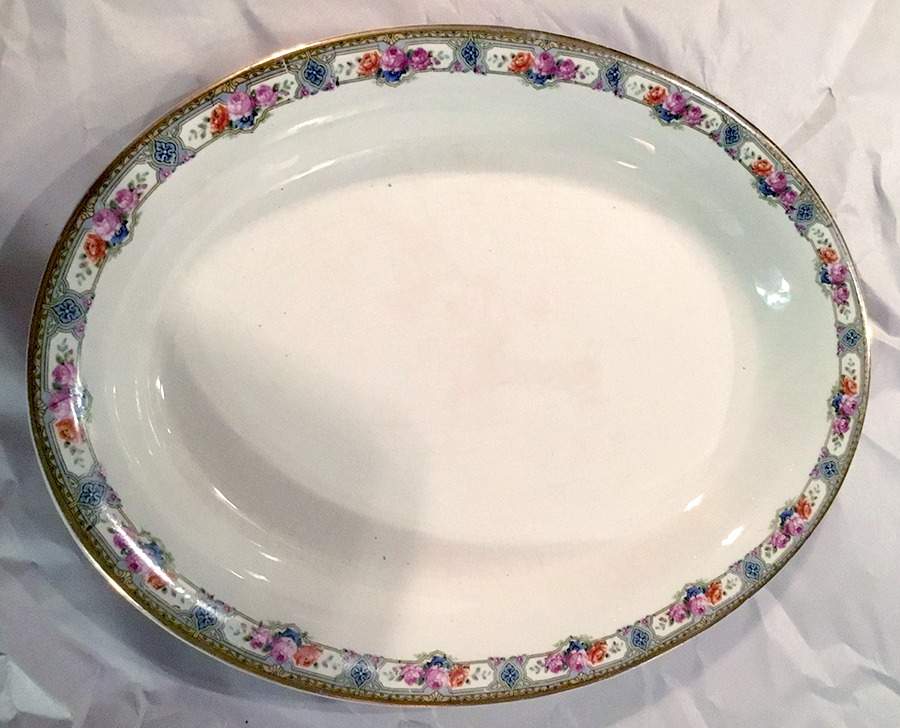 CRP133 13" Oval Serving Platter by Crown Potteries-1