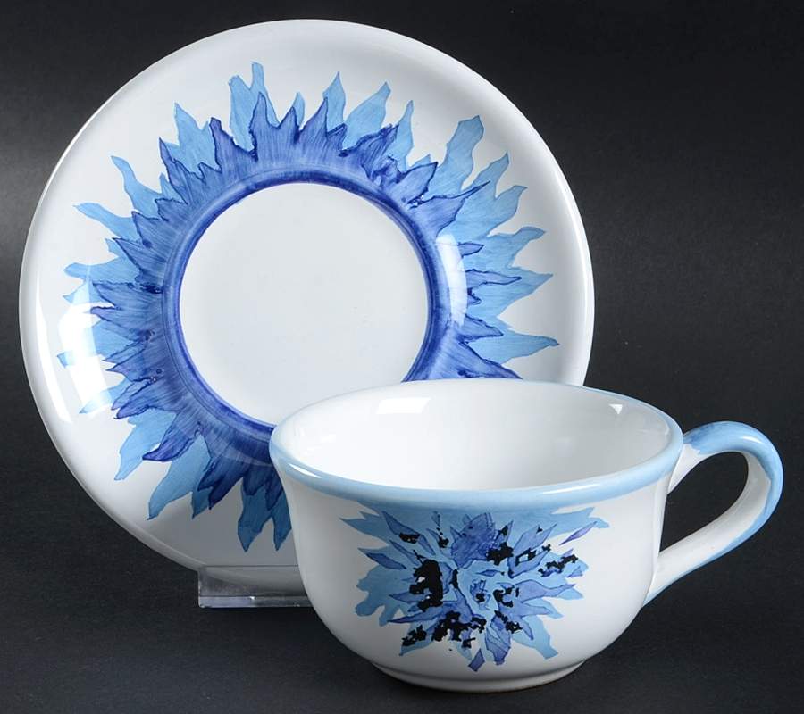 Como Flat Cup & Saucer Set by Caleca-1