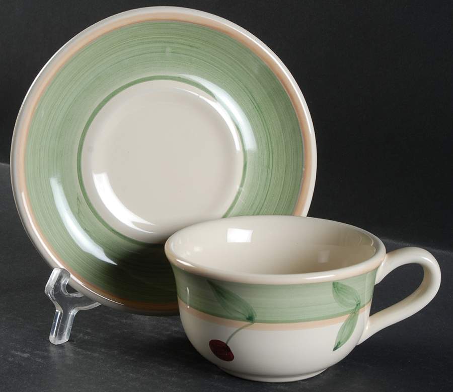 Olivella Flat Cup & Saucer Set by Caleca-1
