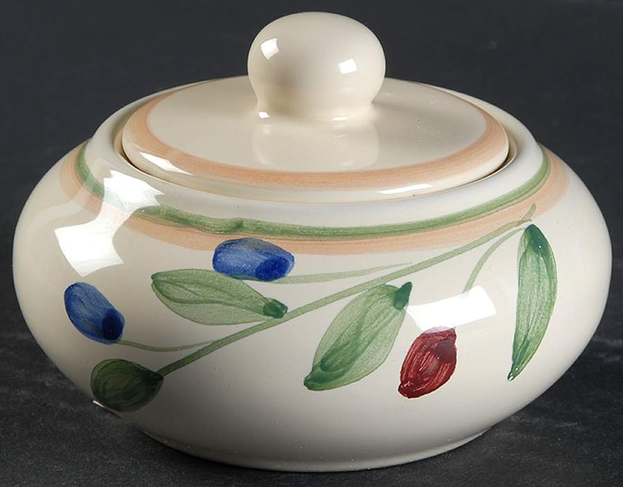 Olivella Sugar Bowl & Lid by Caleca-1
