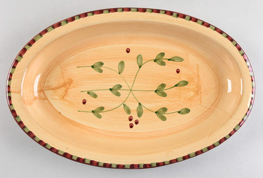 Ribes 14" Oval Serving Platter by Caleca-1