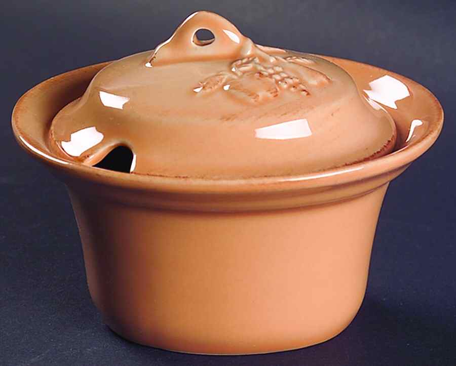 Madeira Harvest (Smoked Salmon) Sugar Bowl & Lid by Casafina-1