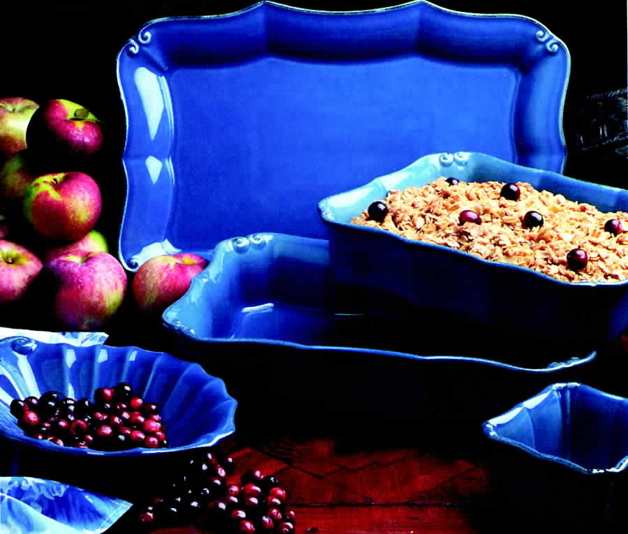 Vintage Port Blue 13"  Rectangular Baker by Casafina-1