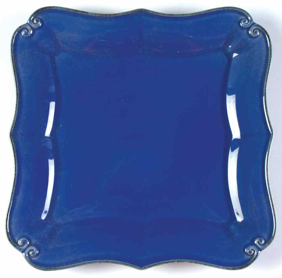 Vintage Port Blue Square Dinner Plate by Casafina-1